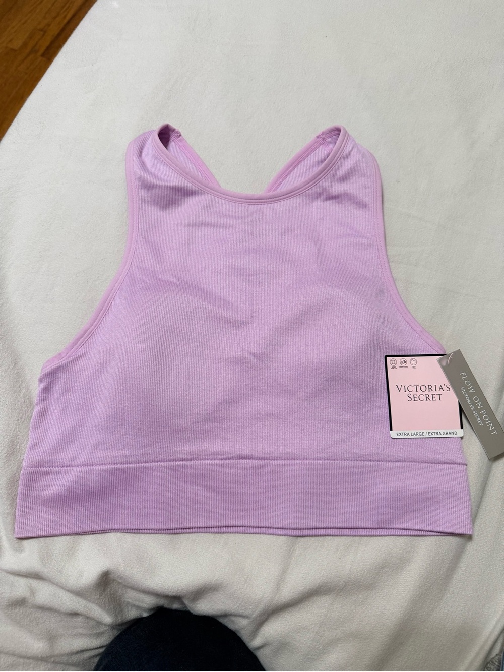 Victoria's Secret Light Purple Seamless Cropped Sports Bra size XL